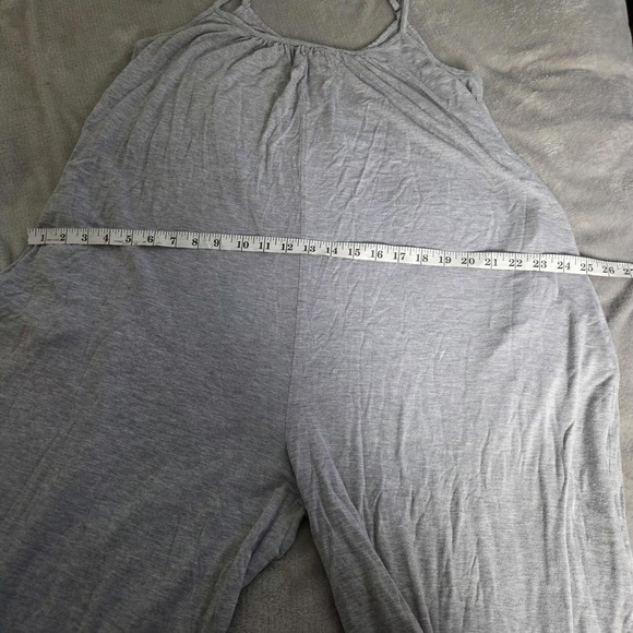 Z SUPPLY Jumpsuit Womens Small Gray Sleeveless Jersey Wide Leg Spaghetti Strap - Picture 11 of 14